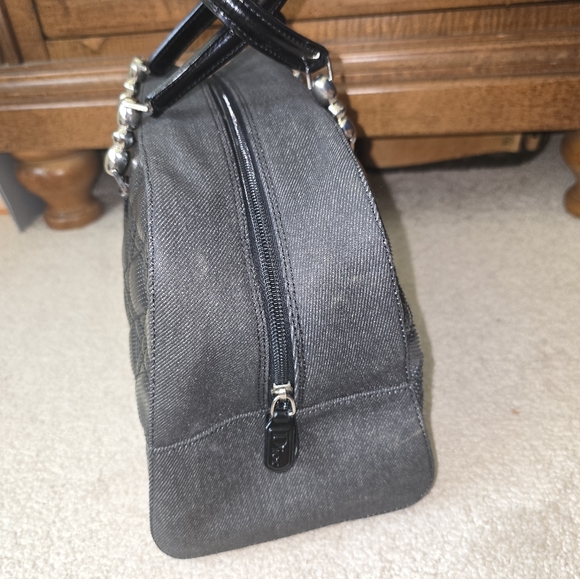 Black Denim Quilted Dior Hand Bag EUC - Picture 4 of 10